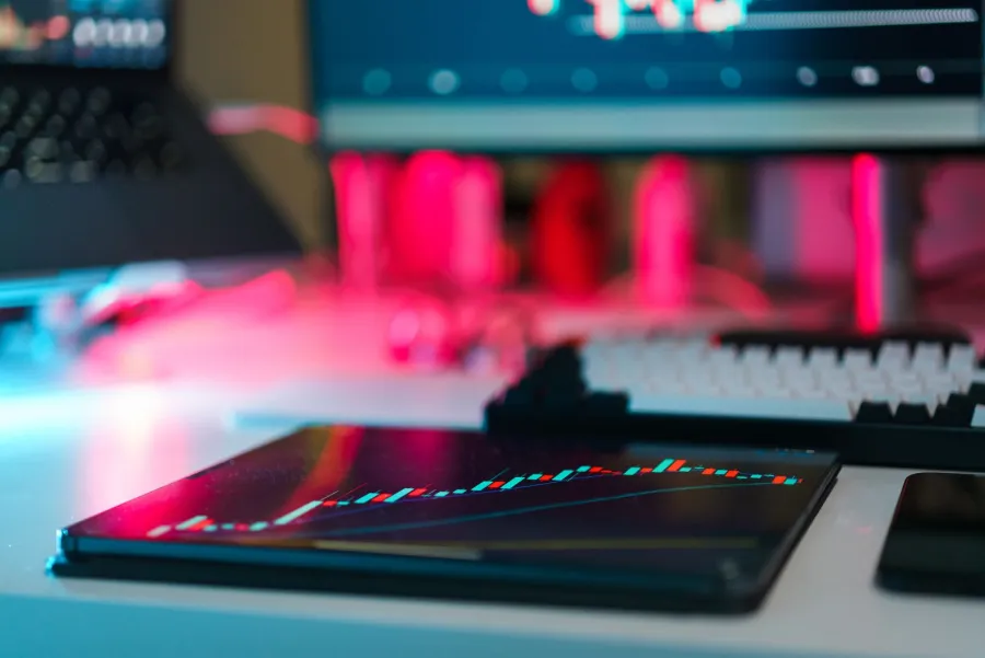 Analytics dashboard showing campaign performance on a laptop